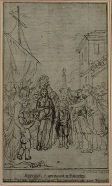 Study for an illustration in Tacitus "Tibère, ou Les Six Premiers Livres des Annales"..., c. 1768. Creator: Hubert Francois Gravelot