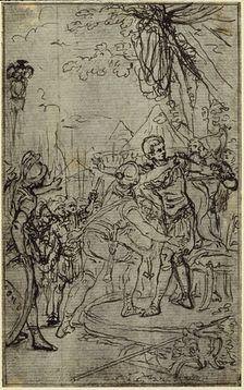 Study for an illustration in Tacitus "Tibère, ou Les Six Premiers Livres des Annales" B..., c. 1768. Creator: Hubert Francois Gravelot