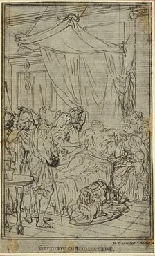 Study for an illustration in Tacitus "Tibère, ou Les Six Premiers Livres des Annales" B..., c. 1768. Creator: Hubert Francois Gravelot