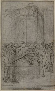 Study for an illustration in Tacitus "Tibère, ou Les Six Premiers Livres des Annales"..., c. 1768. Creator: Hubert Francois Gravelot