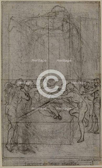 Study for an illustration in Tacitus "Tibère, ou Les Six Premiers Livres des Annales"..., c. 1768. Creator: Hubert Francois Gravelot.