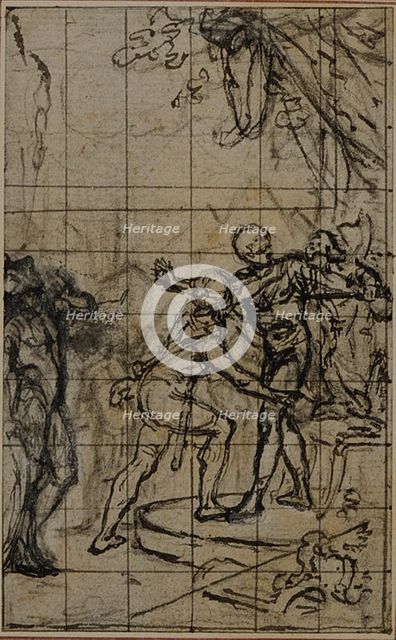 Study for an illustration in Tacitus "Tibère, ou Les Six Premiers Livres des Annales" B..., c. 1768. Creator: Hubert Francois Gravelot.