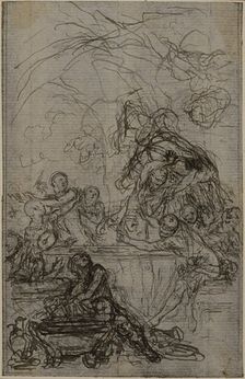 Study for an illustration in Tacitus "Tibère, ou Les Six Premiers Livres des Annales"..., c. 1768. Creator: Hubert Francois Gravelot