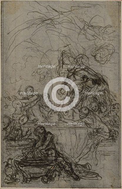 Study for an illustration in Tacitus "Tibère, ou Les Six Premiers Livres des Annales"..., c. 1768. Creator: Hubert Francois Gravelot.
