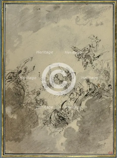 Study for Apotheosis of Hercules, c. 1746. Creator: Jacob de Wit.