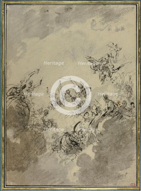Study for Apotheosis of Hercules, c. 1746. Creator: Jacob de Wit.