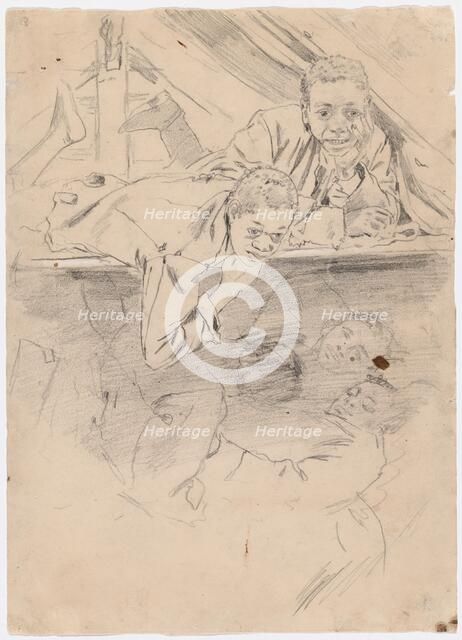 Study for "Army Boots" [verso], 1865. Creator: Winslow Homer.