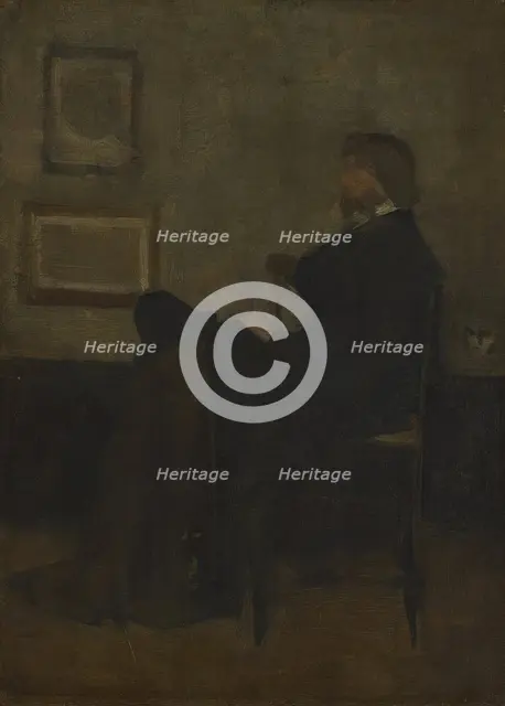 Study for "Arrangement in Grey and Black, No. 2: Portrait of Thomas Carlyle", 1872/73. Creator: James Abbott McNeill Whistler.