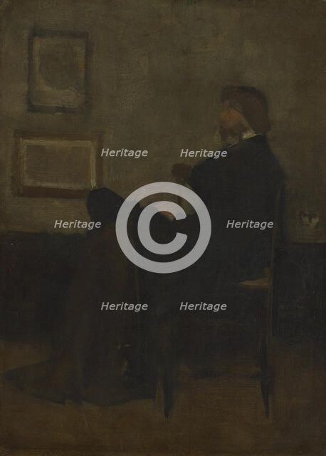 Study for "Arrangement in Grey and Black, No. 2: Portrait of Thomas Carlyle", 1872/73. Creator: James Abbott McNeill Whistler.