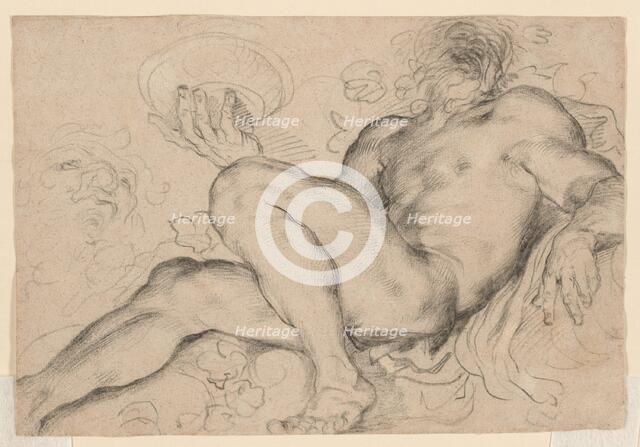 Study for Bacchus or Silenus, c.1664. Creator: Domenico Maria Canuti.
