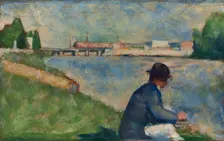 Study for "Bathers at Asnières", c. 1883-1884. Creator: Georges Seurat (French, 1859-1891)