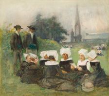 Study for "Breton Women at a Pardon", c. 1887. Creator: Pascal Adolphe Jean Dagnan-Bouveret
