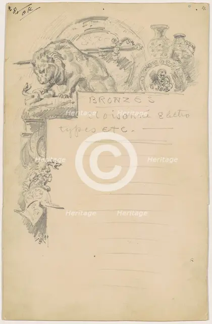 Study for "Bronzes", 1890. Creator: James Henry Moser.