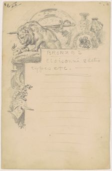 Study for "Bronzes", 1890. Creator: James Henry Moser