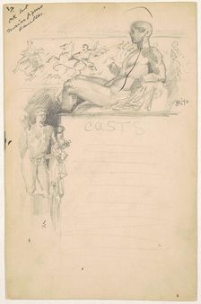 Study for "Casts from Antique Sculpture: The Parthenon", 1890. Creator: James Henry Moser