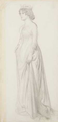 Study For Chaucer's Dream Of Fair Women, c1865. Creator: Sir Edward Coley Burne-Jones