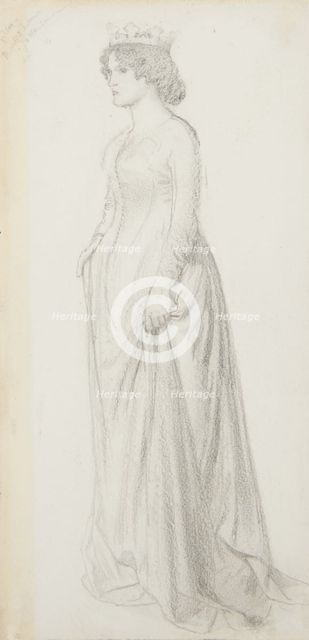 Study For Chaucer's Dream Of Fair Women, c1865. Creator: Sir Edward Coley Burne-Jones.