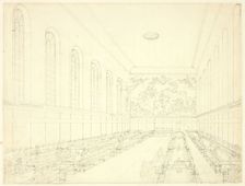 Study for Chelsea Hospital, from Microcosm of London, c. 1810. Creator: Augustus Charles Pugin