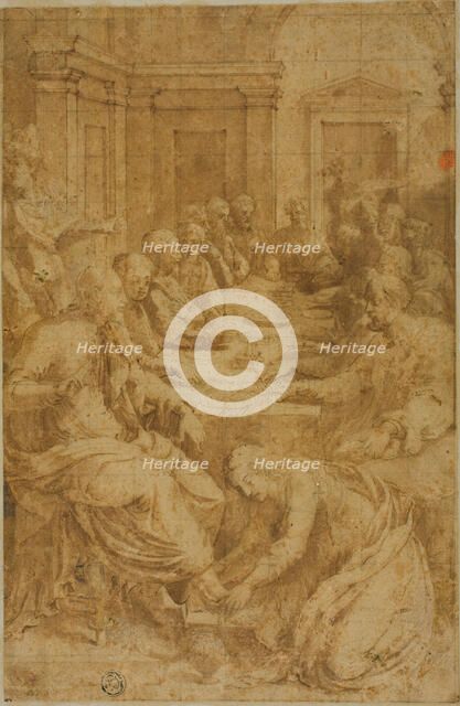 Study for Christ and the Magdalene in the House of Simon, 1564/72. Creator: Unknown.