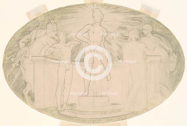 Study for "Classic and Romantic Art", c. 1921. Creator: John Singer Sargent.