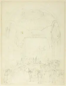 Study for Common Council Chamber, Guild Hall, from Microcosm of London, c. 1808. Creator: Augustus Charles Pugin