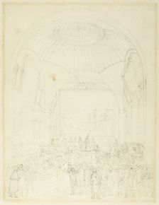 Study for Common Council Chamber, Guild Hall, from Microcosm of London, c. 1808. Creator: Augustus Charles Pugin