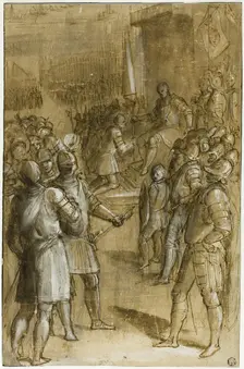 Study for Cosimo I Reorganizing the Tuscan Troops, 1589. Creator: Ludovico Buti
