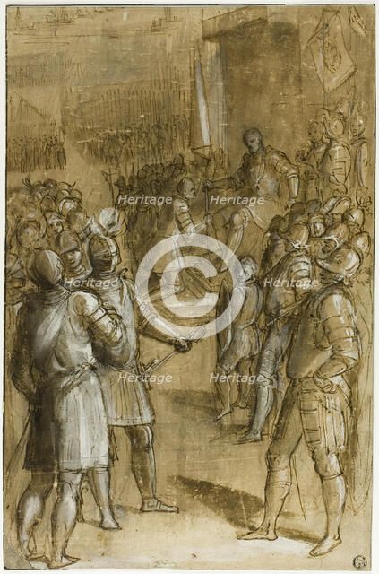 Study for Cosimo I Reorganizing the Tuscan Troops, 1589. Creator: Ludovico Buti.