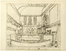 Study for Court of King's Bench, Westminster Hall, from Microcosm of London, c. 1808. Creator: Augustus Charles Pugin