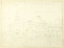 Study for Covent Garden Market, Westminster Election, from Microcosm of London, c. 1808. Creator: Augustus Charles Pugin