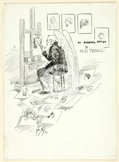 Study for Cover, 1892. Creator: Philip William May.