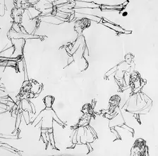Study for dancing class, c1950. Creator: Shirley Markham