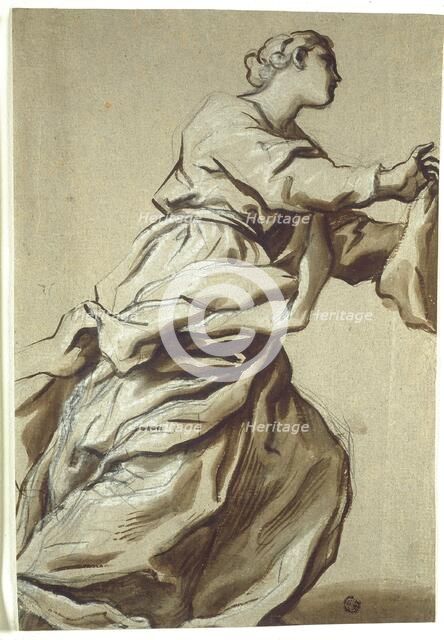 Study for Detail: Saint Veronica, c. 1680. Creator: Domenico Piola I.