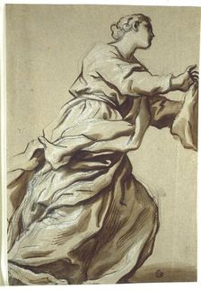 Study for Detail: Saint Veronica, c. 1680. Creator: Domenico Piola I