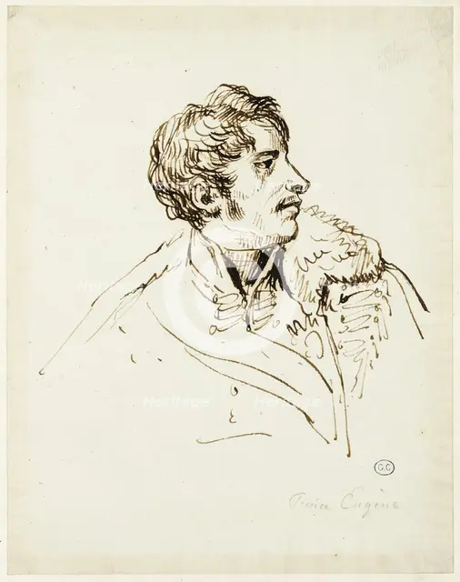 Study for Distribution of Eagles, Prince Eugène de Beauharnais, c. 1810. Creator: Jacques-Louis David.