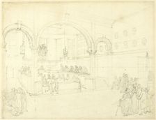 Study for Doctor's Commons, from Microcosm of London, c. 1808. Creator: Augustus Charles Pugin