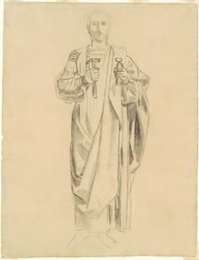 Study for "Dogma of the Redemption: Frieze of Angels" [recto], 1895-1903. Creator: John Singer Sargent
