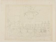 Study for Drawing from Life at the Royal Academy, Somerset House, from..., c. 1808. Creator: Augustus Charles Pugin