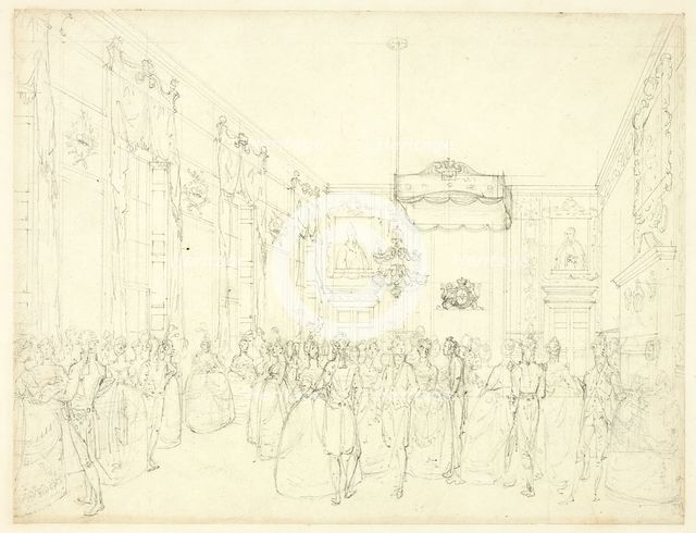 Study for Drawing Room, St. James, from Microcosm of London, c. 1809. Creator: Augustus Charles Pugin.
