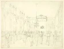 Study for Drawing Room, St. James, from Microcosm of London, c. 1809. Creator: Augustus Charles Pugin