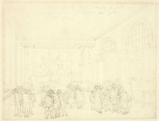 Study for Excise Office, Broad Street, from Microcosm of London, c. 1810. Creator: Augustus Charles Pugin