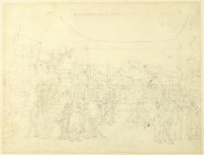 Study for Exhibition of Water Colored Drawings, Old Bond Steet, from Microcosm of London, c. 1808. Creator: Augustus Charles Pugin