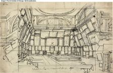 Study for Exhibition Room, Somerset House, from Microcosm of London, c. 1808. Creator: Augustus Charles Pugin