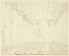 Study for Egyptian Hall Mansion House, from Microcosm of London, c. 1809. Creator: Augustus Charles Pugin