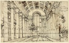 Study for Egyptian Hall Mansion House, from Microcosm of London, c. 1809. Creator: Augustus Charles Pugin