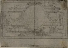 Study for En Tête Vignette in Tacitus "Tibère, ou Les Six Premiers Livres des Annales"..., c. 1768. Creator: Hubert Francois Gravelot