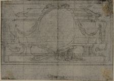 Study for En Tête Vignette in Tacitus "Tibère, ou Les Six Premiers Livres des Annales"..., c. 1768. Creator: Hubert Francois Gravelot