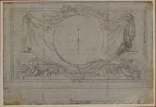 Study for En Tête Vignette in Tacitus "Tibère, ou Les Six Premiers Livres des Annales"..., c. 1768. Creator: Hubert Francois Gravelot