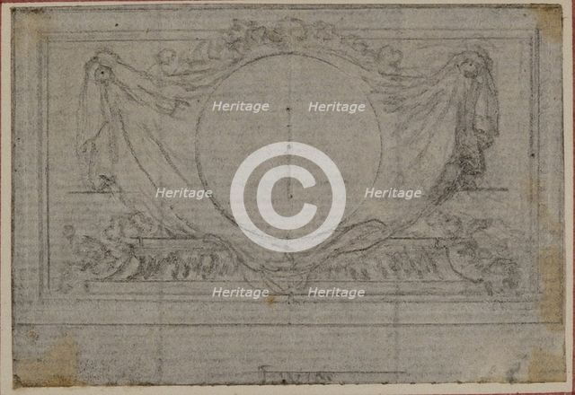 Study for En Tête Vignette in Tacitus "Tibère, ou Les Six Premiers Livres des Annales"..., c. 1768. Creator: Hubert Francois Gravelot.