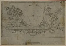 Study for En Tête Vignette in Tacitus "Tibère, ou Les Six Premiers Livres des Annales"..., c. 1768. Creator: Hubert Francois Gravelot